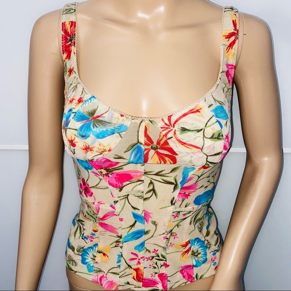Nude Floral Top